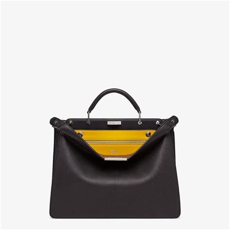 fendi tasche schwarz leder|Damen.